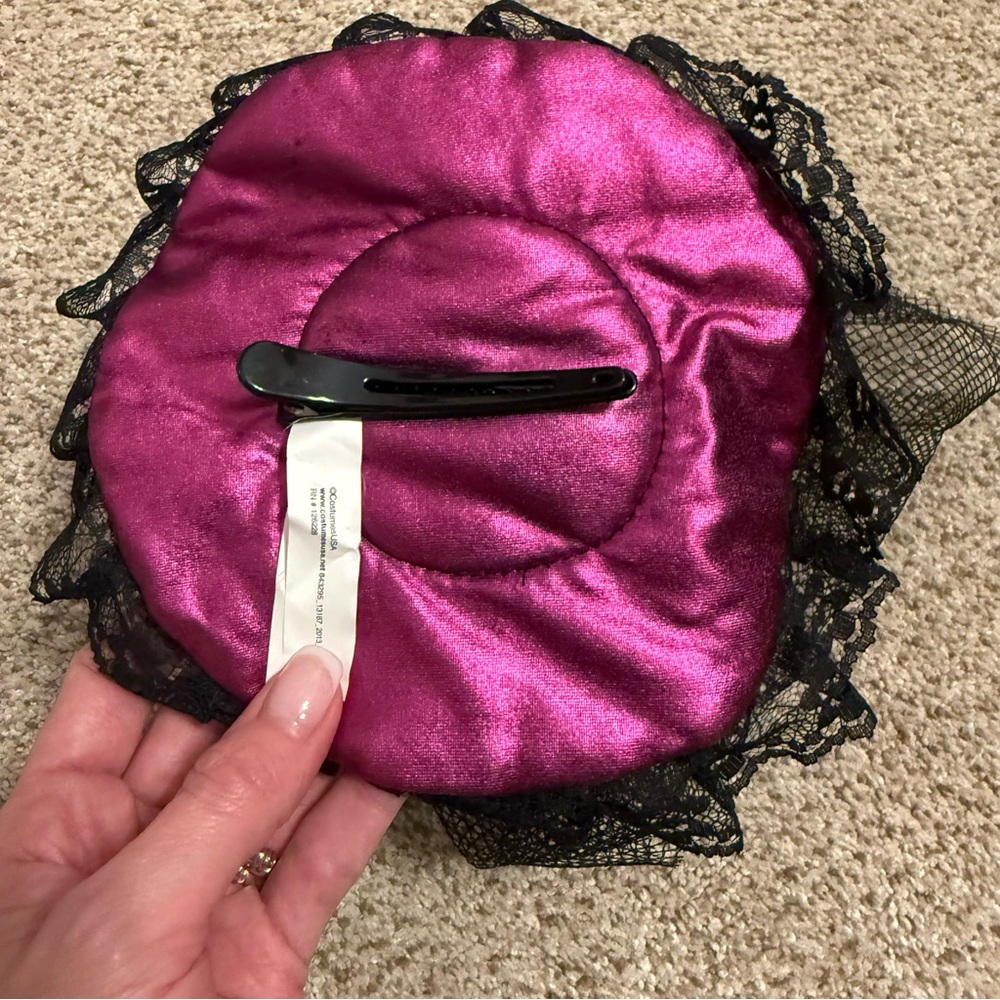 Purple Mini Witch Hat with Feathers - Picture 5 of 5